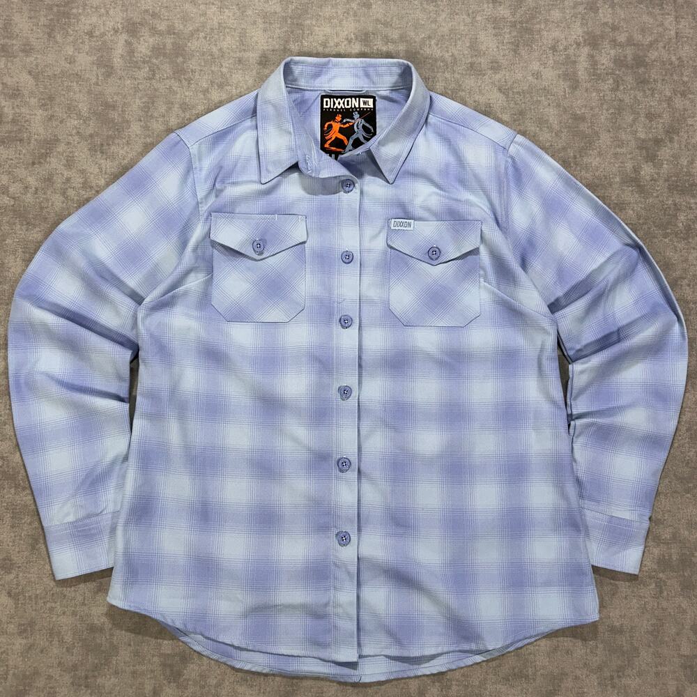 Dixxon Womens The Harry Flannel Blue Plaid D-Tech Shirt Size L